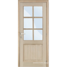 Interior Doors Home Design MDF Solid Wood Door with Glass